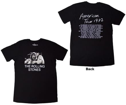 The Rolling Stones - Tour '72 Heren T-shirt - S - Zwart