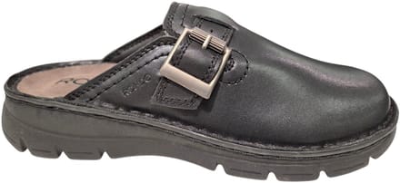 Rohde Heren Pantoffel Muil Leer - 5998-90 Zwart - Maat 46