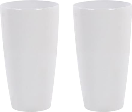 TSERIA - Bloempot set van 2 - Wit - 32 cm - Stenenmix