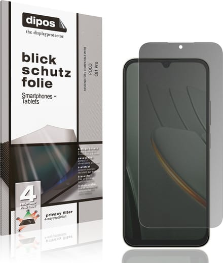 dipos – Matte Privacy Screenprotector geschikt voor POCO C81 Pro | Anti-Spy Beschermfolie
