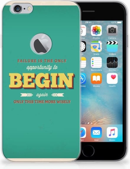 Apple iPhone 6 Plus | 6s Plus Siliconen hoesje met naam Quote Begin