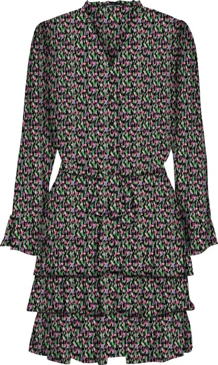 ONLY ONLMILA LUREX 7/8 RUFFLE DRESS CS PTM Dames Jurk  - Maat M