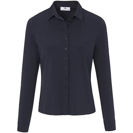 Jerseyblouse Van Peter Hahn blauw