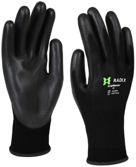 Radix GripMaster - Werkhandschoenen - PU Black - M10 / XL