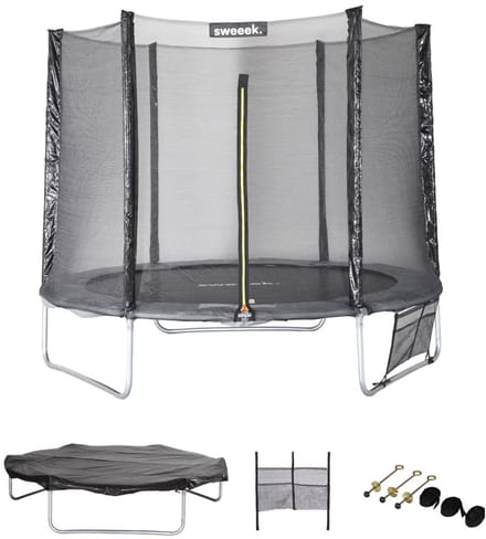 sweeek - Trampoline, galaxie, 250 cm met accessoires
