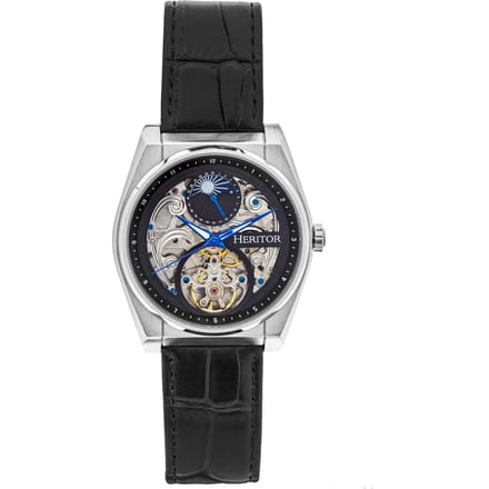 Heritor Automatic Daxton Skeleton Horloge - Zwart
