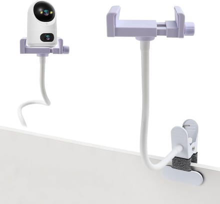Babyfoon Houder - Camera Beugel - Babykamer Overzicht - Flexibele Zwanenhals - 45 cm Lengte - Wit
