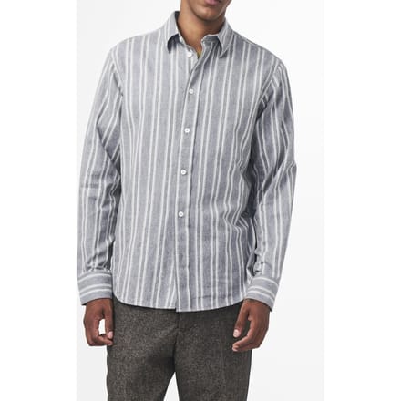 NN.07 Colby 5332 Shirts Grey Stripe Größe: M | Casual hemden Outlet | Herren | Grau
