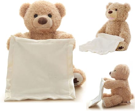 DW4Trading Kiekeboe Beer - Interactieve Pluche Beer - Knuffelbeer - Hoogte 25 cm