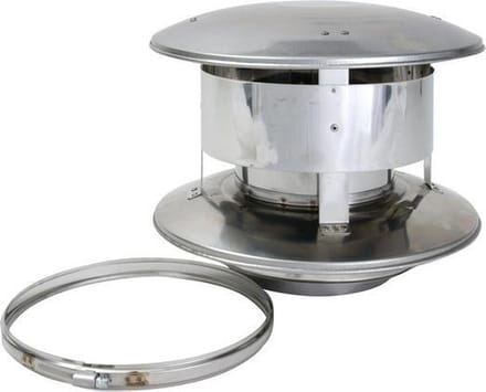 Holetherm - RVS dubbelwandig trekkap HT150 - Weersbestendig