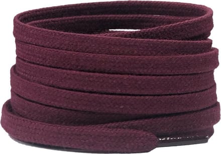 Platte katoenen veters 6mm Bordeaux 120cm - sneakers