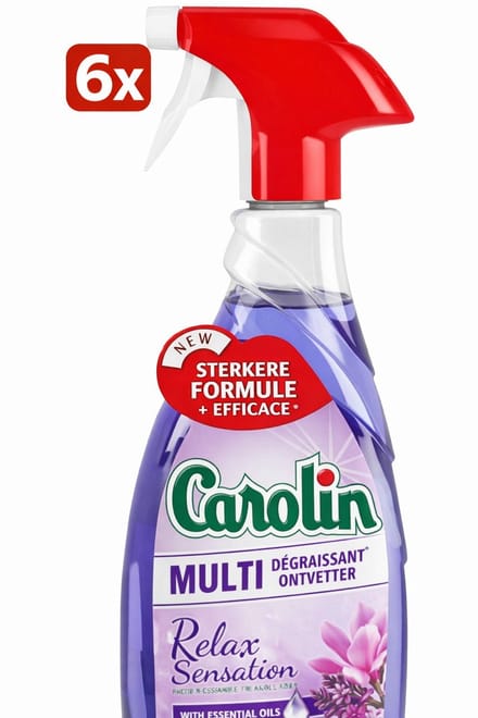 6 x Carolin Multi Ontvetter Relax Sensation 650 ml – krachtige keukenreiniger