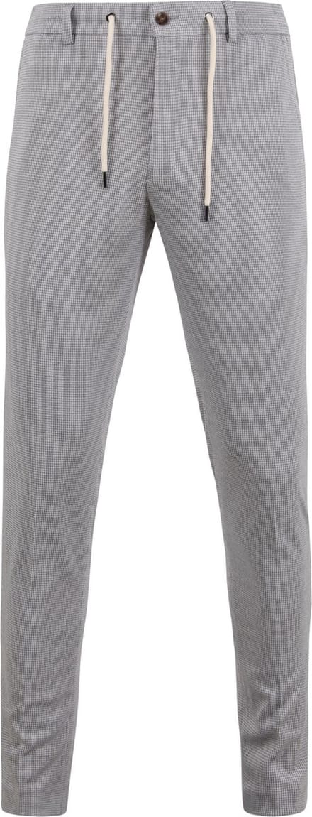 Suitable Pantalon Jersey Pied De Poule Grijs - Maat 52 - Heren