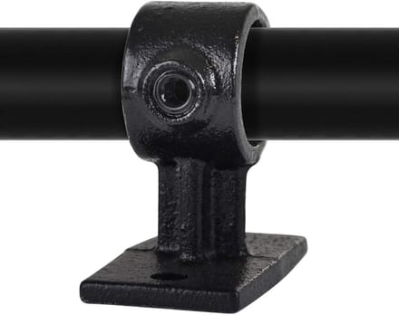 Leuningdrager Buiskoppeling - Type 34BA - Stevige Bevestiging - Gietijzer Gegalvaniseerd - 213 mm - Zwart