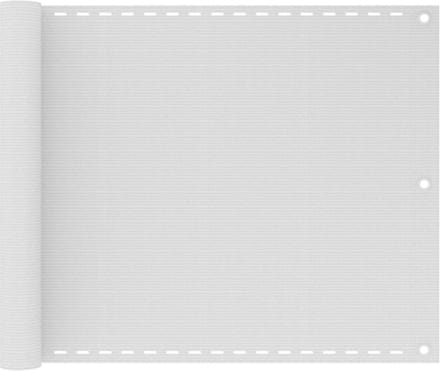 vidaXL - Balkonscherm - 75x300 - cm - HDPE - wit