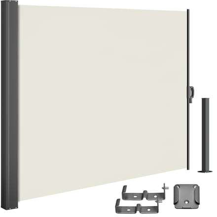 Casaria Wind/Tuinscherm Nosara - 180x300cm Uitschuifbaar - Crème
