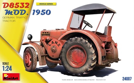 MiniArt Modelbouwpakket Landbouwvoertuigen - 24007 German Traffic Tractor D8532 Mod.1950 Plastic - 1:24 - Modelbouw