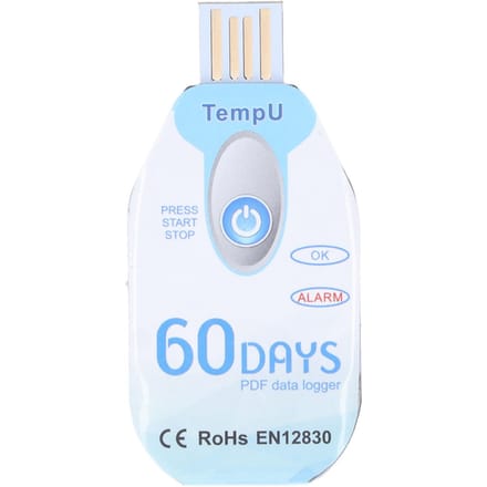 Enregistreur de Température Alimentaire Enregistreur de Données de Température Portable Rapport PDF Alimenté par USB white