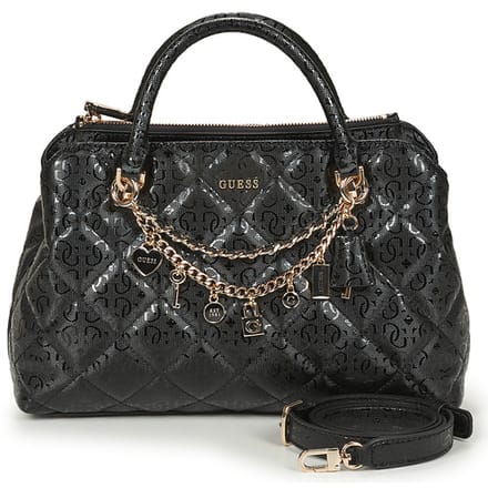 GUESS handtas schoudertas Libby Two Compartment Tote Black zwart