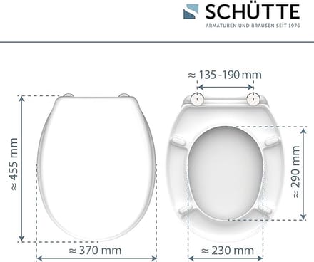 Toilet lid Quick-Release Function - Toilet Seat Softclose Closing Mechanism - Toilet Seat Duroplast/