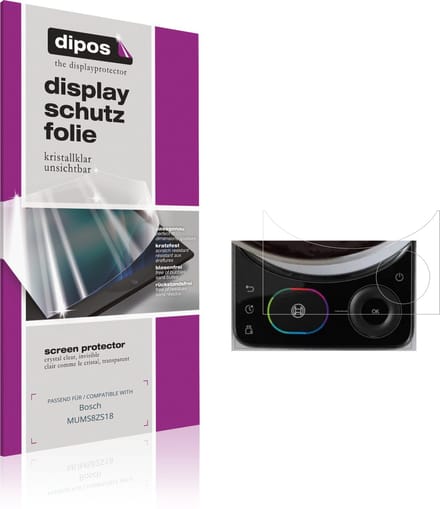 dipos – 2x Beschermfolie geschikt voor Bosch MUMS8ZS18 | Krasbestendige & heldere Screenprotector Ultra-Thin