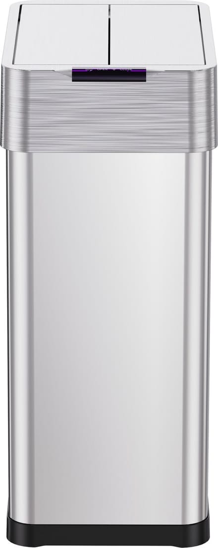 iCoolio Prullenbak met Sensor - Afvalbak - Vuilnisbak RVS - 50l - Vingerafdrukvrij - Zilver