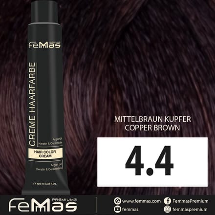Femmas (4.4) - Haarverf - Medium koperbruin - 100ml