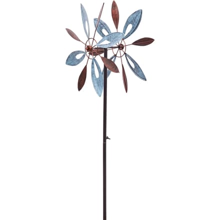 Windvanger HQ Metal Wind Spinner: Copper Flower Duett 110221 Regenboog 36 x 122 cm