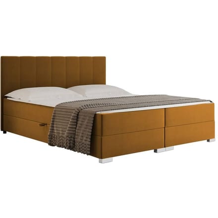 Boxspring Jaya 140x200 cm fluweel incl topper en opbergruimte | NADUVI Collection