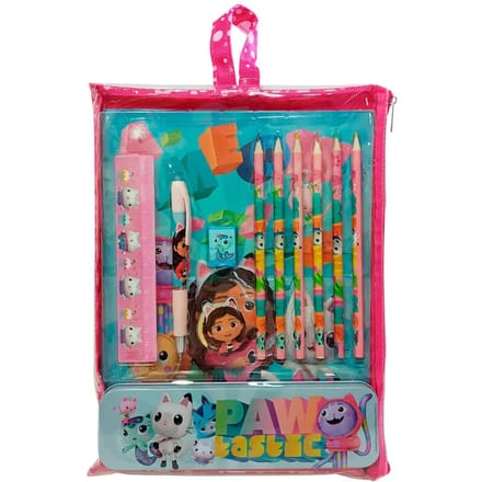 Gabby's Dollhouse Smoothie Land stationery set with holder