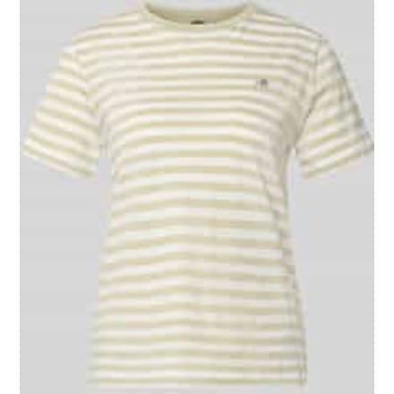 T-shirt met ronde hals en labelstitching