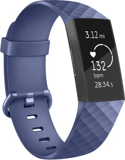 Jumada’s horlogeband - Fitbit Charge 3 - Gespsluiting - Navy Blue - Siliconen