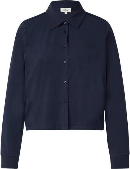 s.Oliver - female - Afgesneden jersey blouse met elastische tailleband aan de achterkant