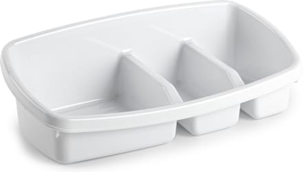 Plasticforte Keukenspons houder - 26x14 cm - wit - doekjes organizer - keuken - kunststof