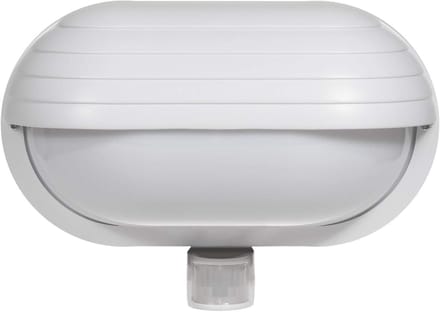 Buitenlamp met Bewegingssensor en Schemersensor, E27 Fitting, Wit