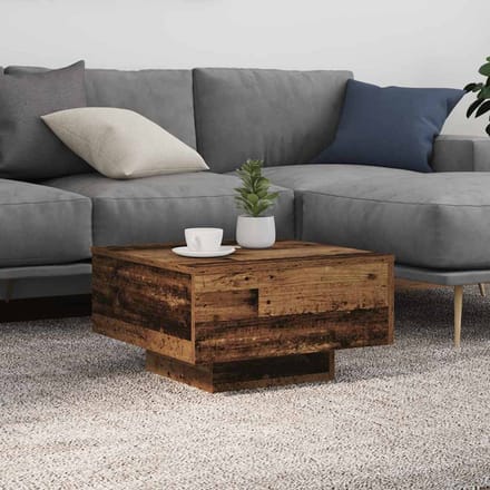 vidaXL - Oud - hout - 55 - x - 55 - x - 31 - cm - Bewerkt - hout
