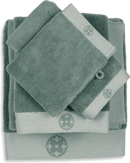 Kayori - Yu - Handdoek - Donkergroen - 5 stuks