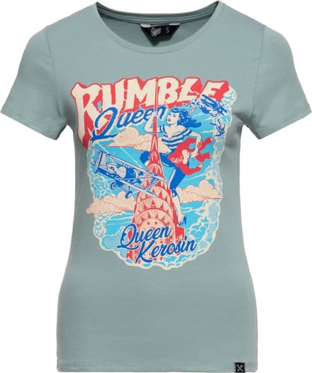 Queen Kerosin dames-T-shirt met print ''Rumble Queen'' QKI31005