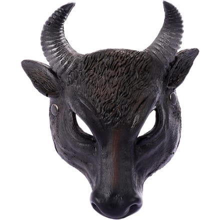 Demi-Masque Tête d'Animal Buffle Réaliste 3D en Mousse PU gray