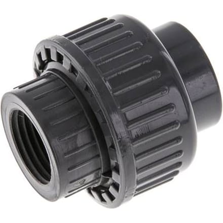 PVC Rechte Lijmmof 20mm x Binnendraad Rp 1/2'' EPDM