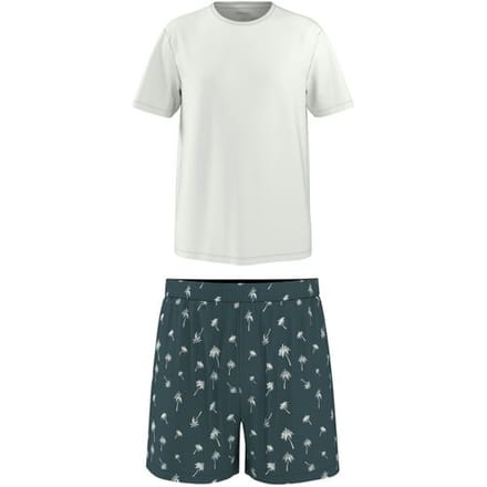 esmara Men Heren shortama (Wit/groen, S (44-46))