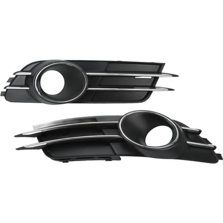 Set Onderste Bumperroosters met Mistlichtdecoratie voor A6 C7 2012?2014 black