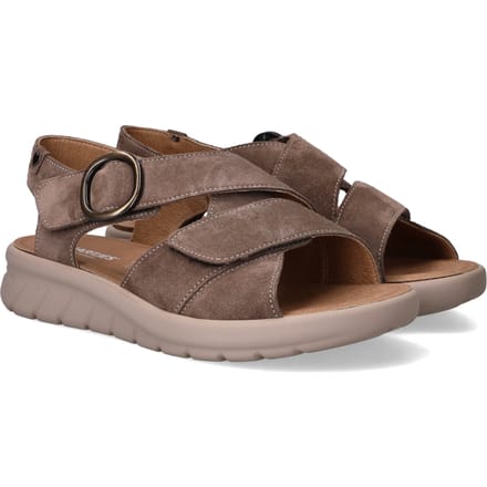 Hartjes 132.1802/30 41.00 K Sandalen Grijs Suede Dames Breedtemaat K - Grijs - 40