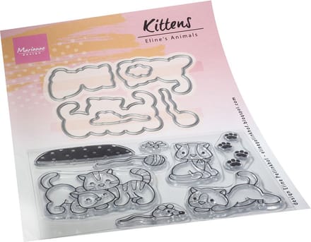 Marianne Design Clear stamps & dies Eline's kittens