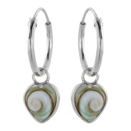 WeLoveSilver - Oorringen - 925 zilver - Hart van schelp - Luxe