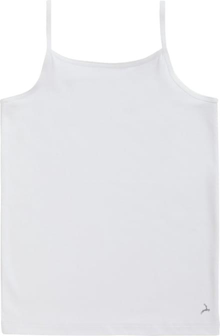 Ten Cate Basics organic cotton stretch spaghetti top wit voor Meisjes | Maat 146/152