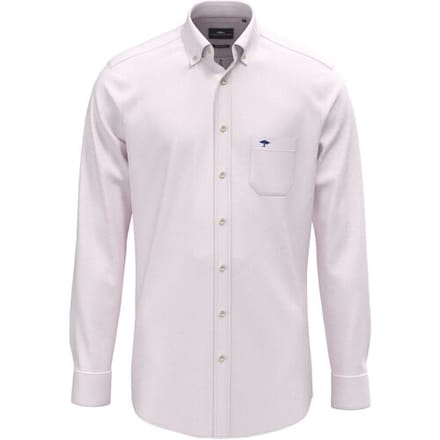 Fynch-Hatton Overhemd Solid Color Premium Washed Oxford Button-Down Magnolia / male