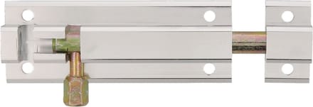 AMIG schuifslot- aluminium - 8 cm - zilver - deur - schutting - raam - plaatgrendel