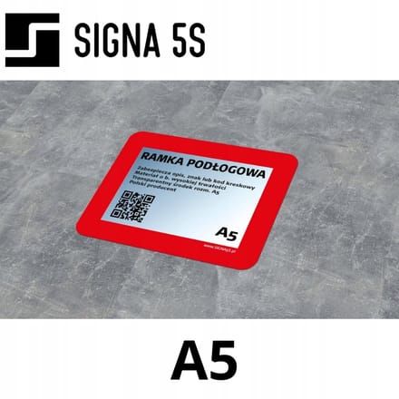 SIGNA 5S Vloerframe A5 - Rode Rand - Zelfklevend