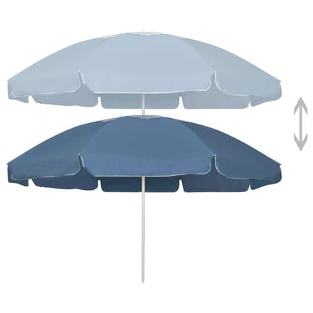 vidaXL - Strandparasol - 240 - cm - blauw